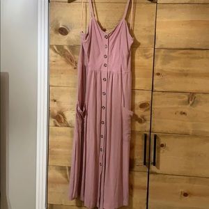 Super cute pink bohemian style sun dress EUC